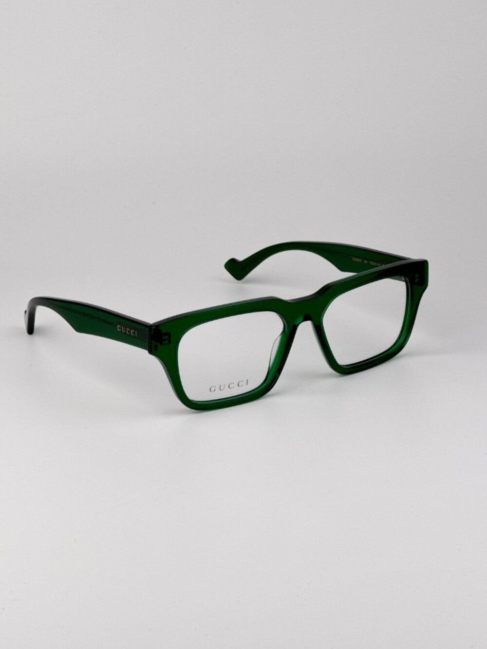 Gucci GG0963O 004 Rectangular Square Eyeglasses Transparent Green NEW AUTHENTIC - Picture 4 of 9